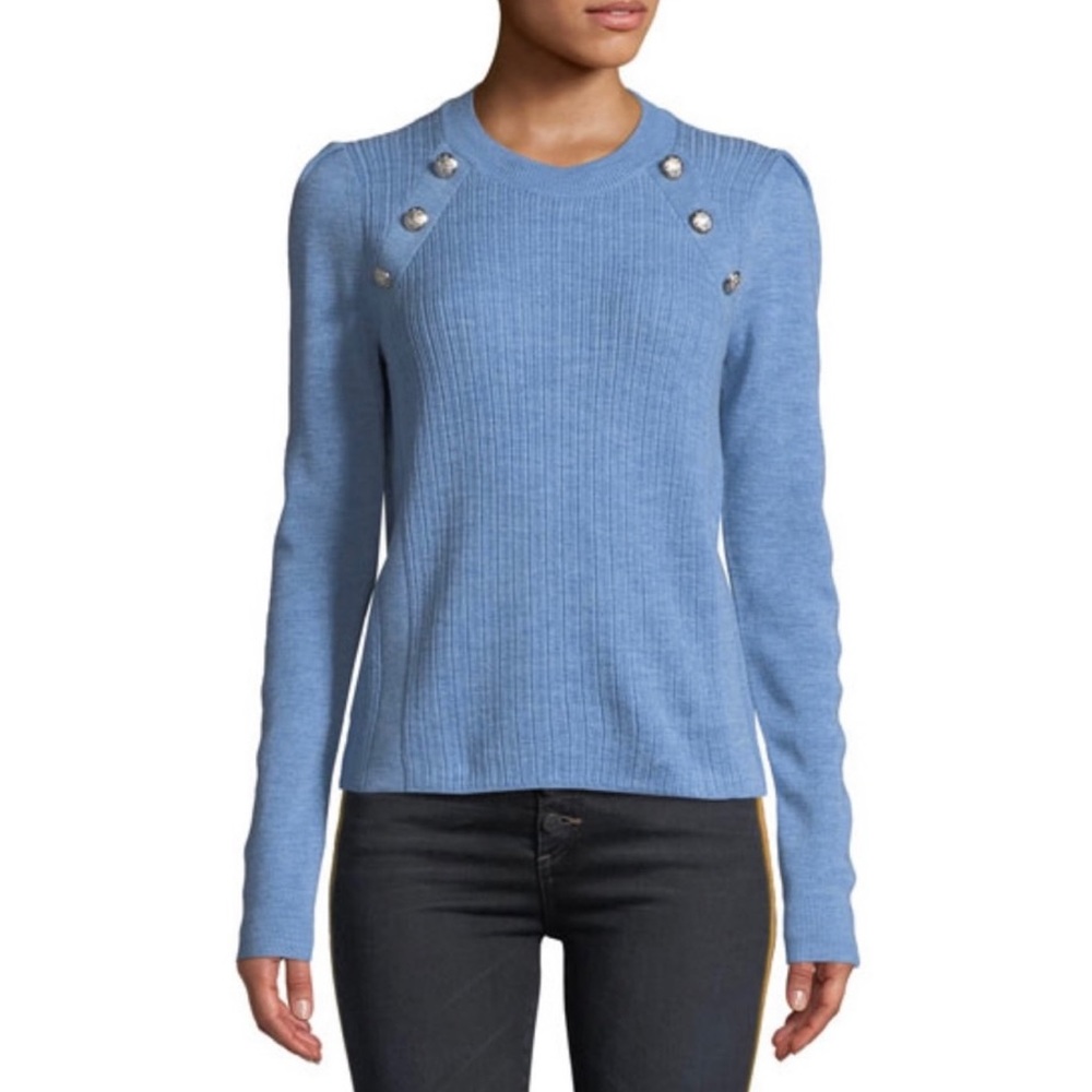 Veronica Beard Blue Crew Neck Sweater